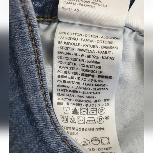 Levi’s Women’s 721 High Rise Skinny Jeans Size 29 Distressed Stretch Denim. - Picture 10 of 12